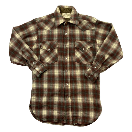 VTG USA PENDLETON HIGH GRADE WESTERN WEAR CANYON SHIRT WOOL ROCKABILLY 34”(38)XS