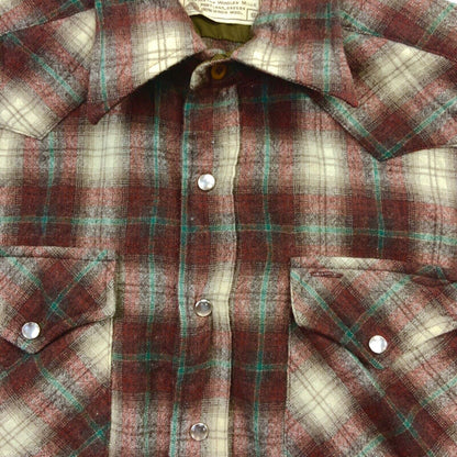VTG USA PENDLETON HIGH GRADE WESTERN WEAR CANYON SHIRT WOOL ROCKABILLY 34”(38)XS