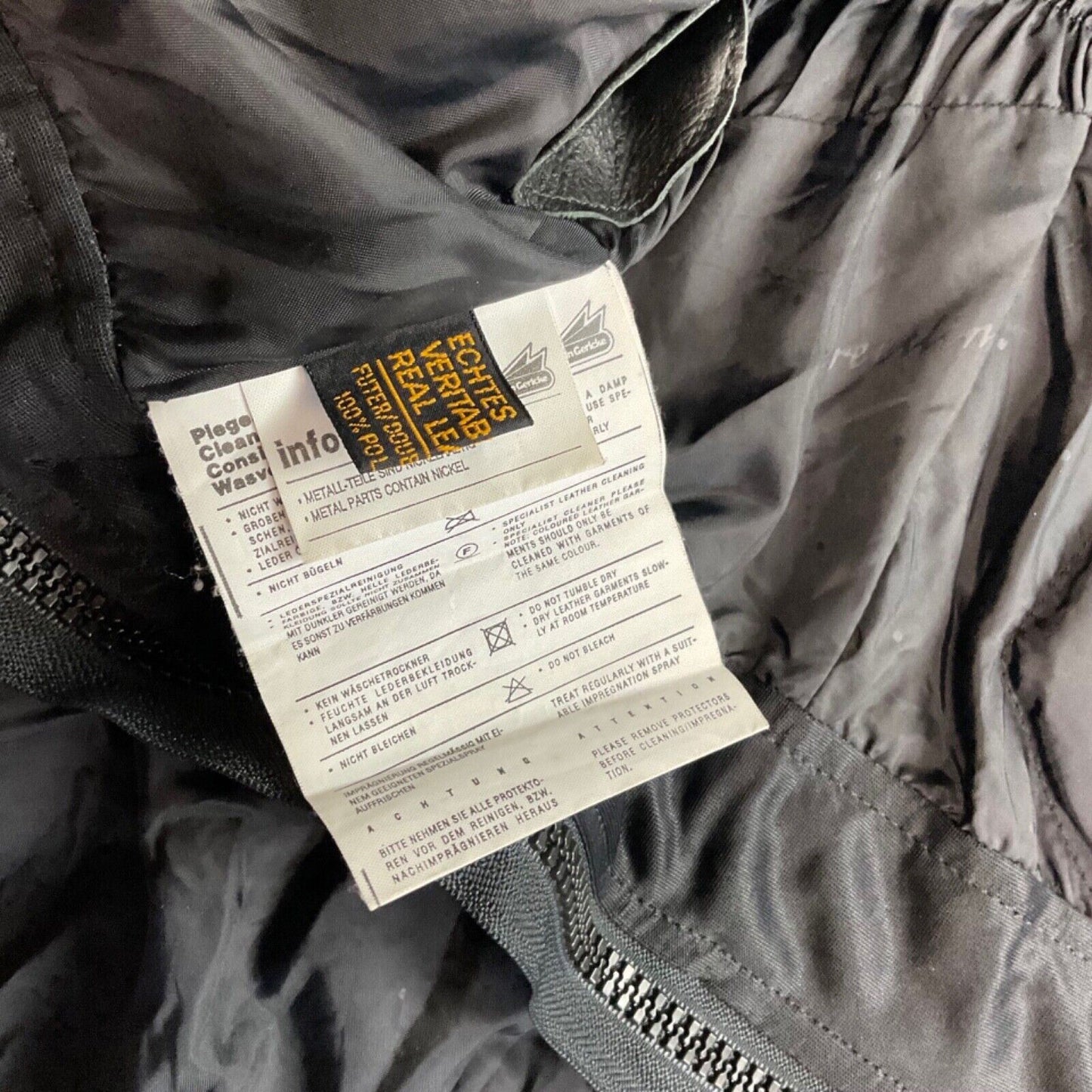 VTG 90s HEIN GERICKE STREETLINE BELTED LEATHER BIKER MOTORCYCLE JACKET CHEST 40”