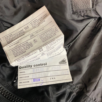 VTG 90s HEIN GERICKE STREETLINE BELTED LEATHER BIKER MOTORCYCLE JACKET CHEST 40”