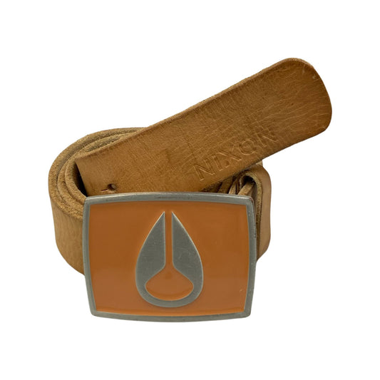 Vintage 90s 00s Brown Soft Leather Tan Nixon Belt S M