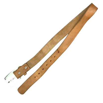 Vintage 90s 00s Brown Soft Leather Tan Nixon Belt S M