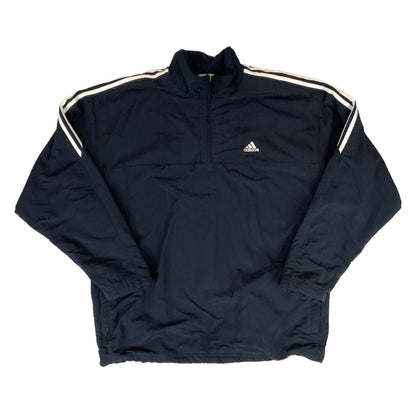 Vintage 90s 00s Black White Embroidered Zip-Up Adidas Sports Track Jacket 2XL