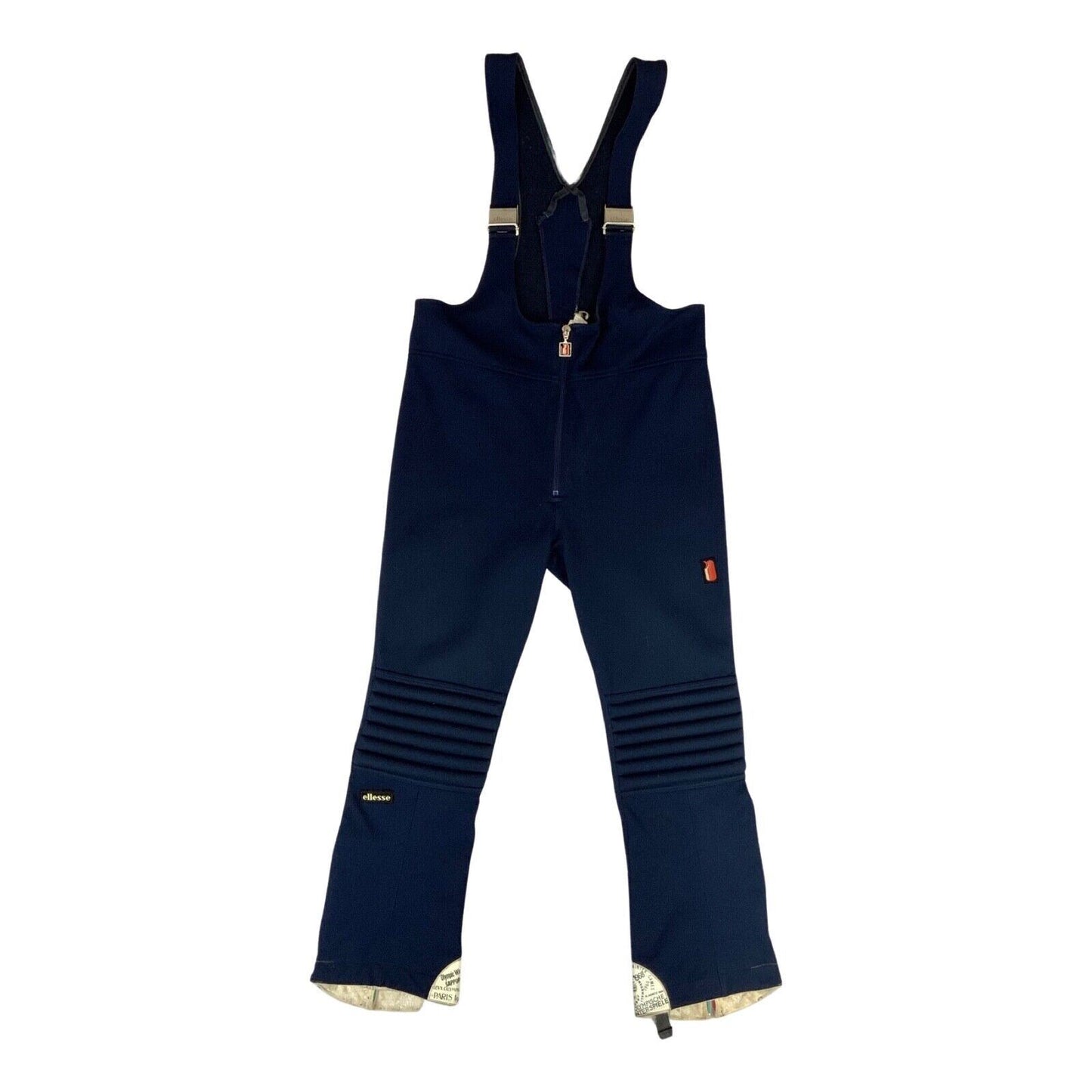 Vintage 1976 Navy Blue Ellesse Winter Olympics Ski Salopettes Snow Suit L