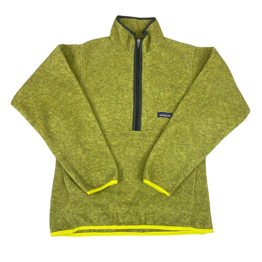 Vintage 00s Green Patagonia Logo 1/4 Zip High Neck Fleece 12 14 M