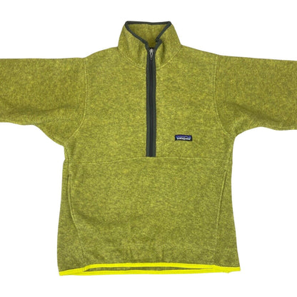 Vintage 00s Green Patagonia Logo 1/4 Zip High Neck Fleece 12 14 M