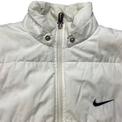 Vintage 1990's White Nike Puffer Coat/Jacket Small