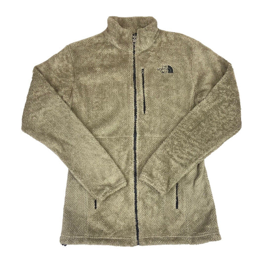 Vintage 00s Brown Beige The North Face Zip Up Embroidered Fleece M