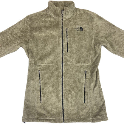 Vintage 00s Brown Beige The North Face Zip Up Embroidered Fleece M