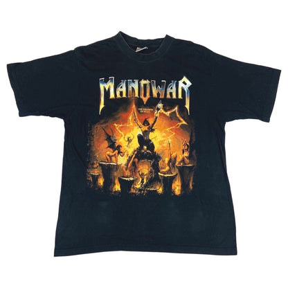 Vintage 1990s Manowar 'The Triumph Of Steel' Graphic T-Shirt Large