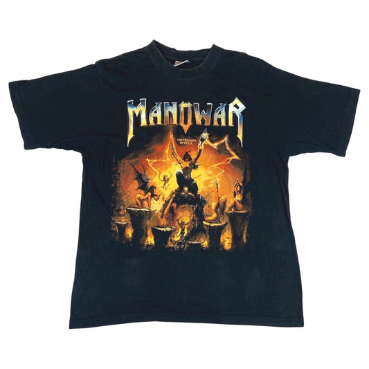Vintage 1990s Manowar 'The Triumph Of Steel' Graphic T-Shirt Large