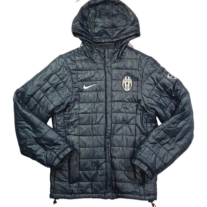 Vintage 00s Black blue Nike Fit Juventus Football Club Training Puffa Jacket S