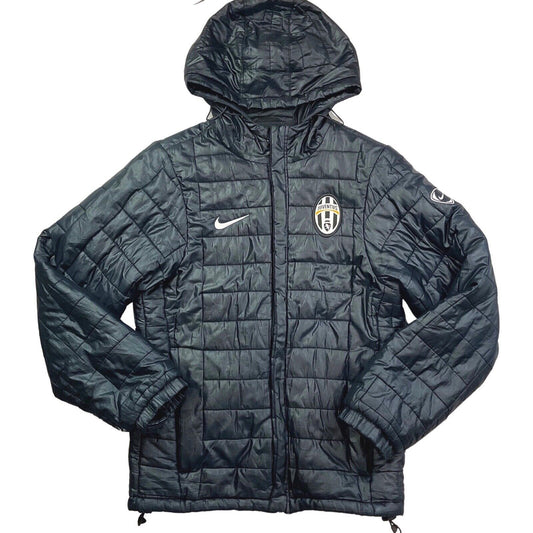 Vintage 00s Black blue Nike Fit Juventus Football Club Training Puffa Jacket S