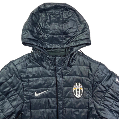 Vintage 00s Black blue Nike Fit Juventus Football Club Training Puffa Jacket S