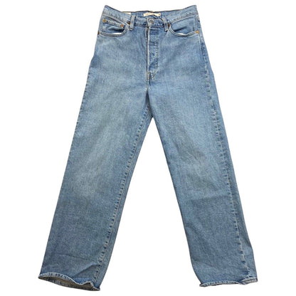 LEVIS PREMIUM RIBCAGE STRAIGHT BIG E RED TAB PREMIUM DENIM JEANS 28L 28L