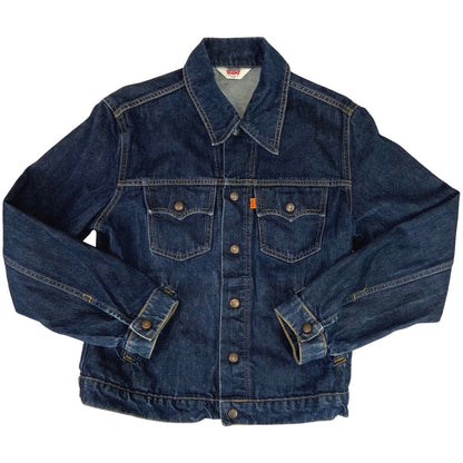 VTG 70s REPLICA LEVIS GIRLS LVC ORANGE TAB DENIM TRUCKER JACKET MOD 40” (36) 10