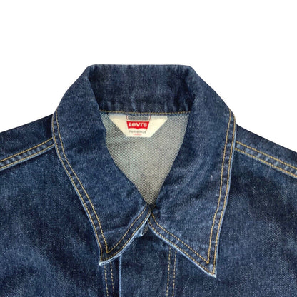 VTG 70s REPLICA LEVIS GIRLS LVC ORANGE TAB DENIM TRUCKER JACKET MOD 40” (36) 10