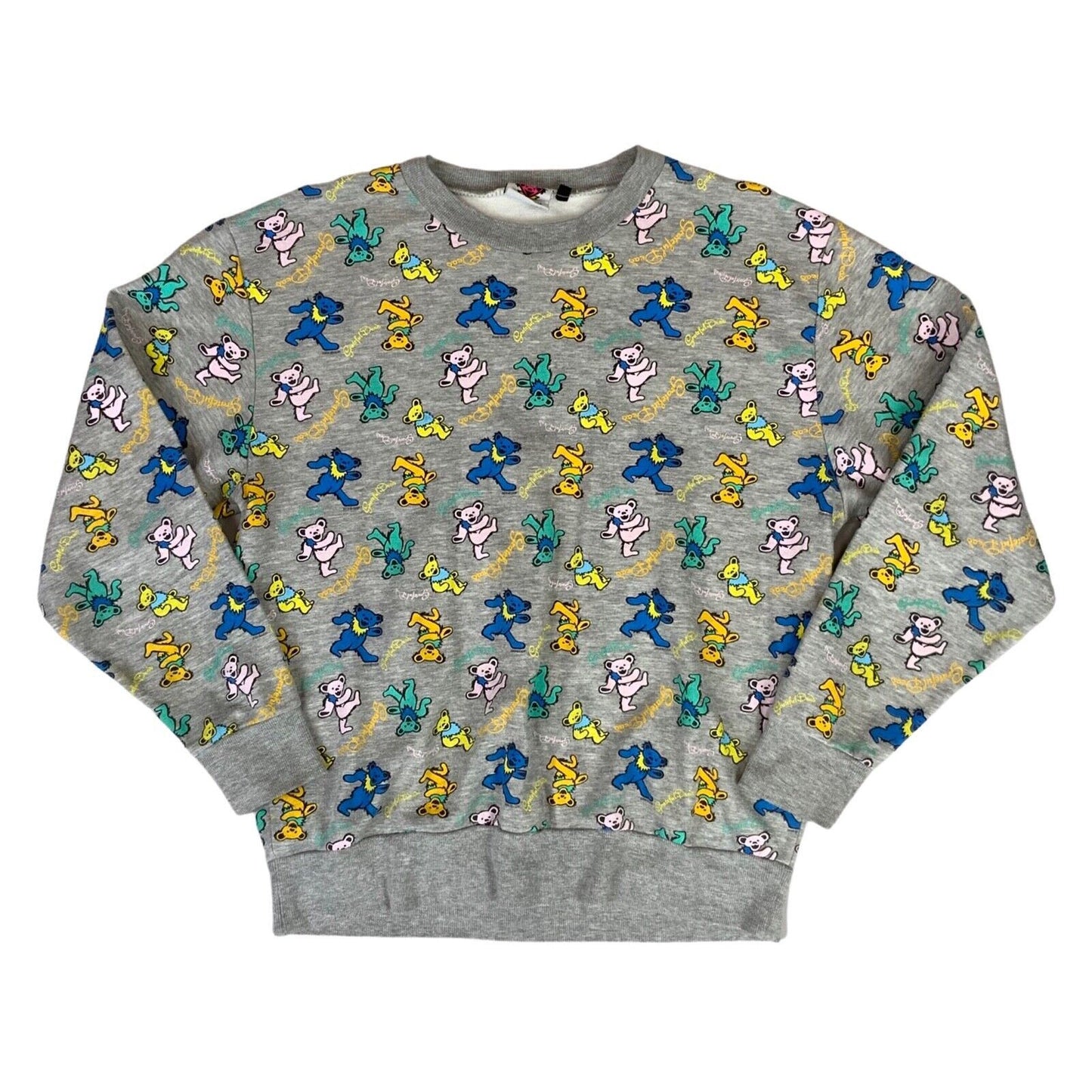 Preloved 2009 Grey Grateful Dead All Over Bear Graphic Print Crew Neck Jumper M