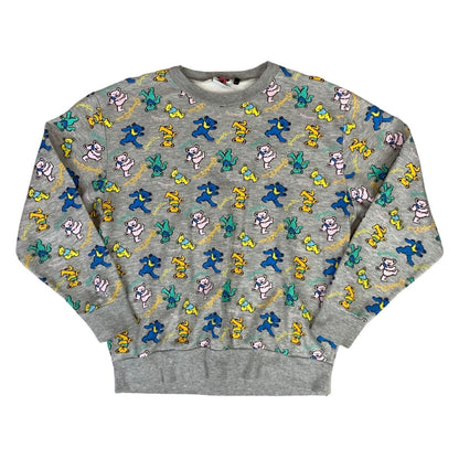 Preloved 2009 Grey Grateful Dead All Over Bear Graphic Print Crew Neck Jumper M
