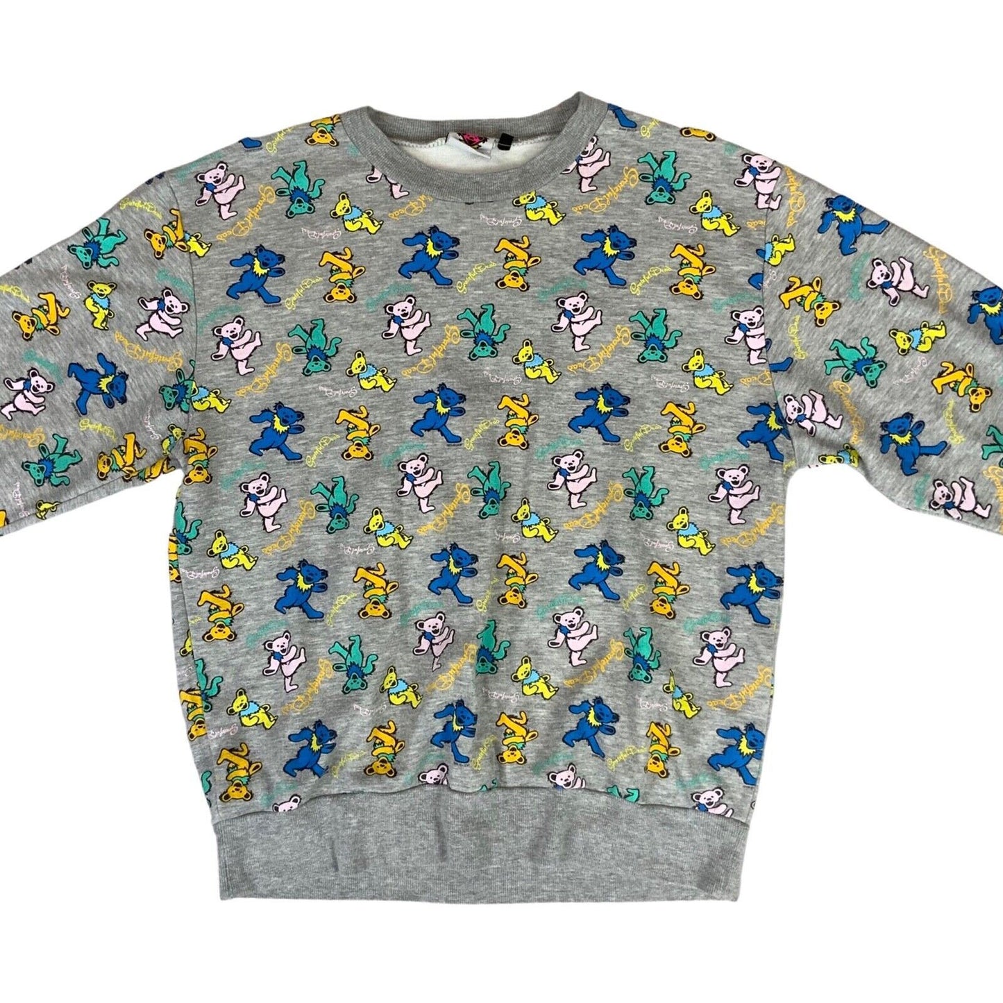 Preloved 2009 Grey Grateful Dead All Over Bear Graphic Print Crew Neck Jumper M