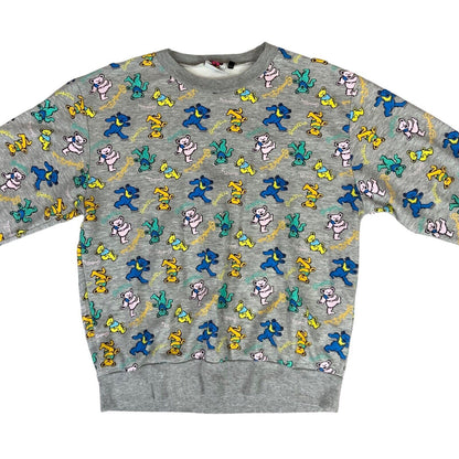 Preloved 2009 Grey Grateful Dead All Over Bear Graphic Print Crew Neck Jumper M