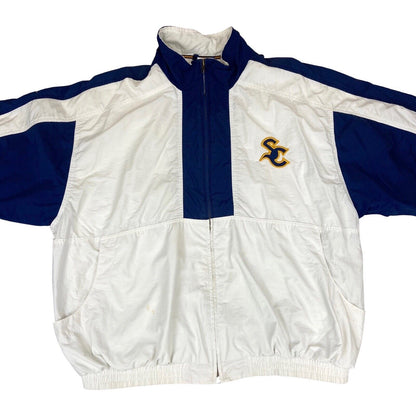 Vintage 80s White Navy Blue Nike Supreme Court Embroidered Windbreaker XL