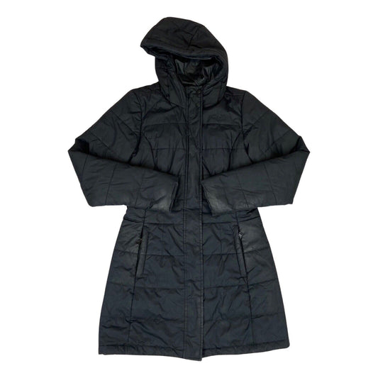 Vintage 00s Black The North Face Mid Length Hooded Puffa Jacket 8 10 S