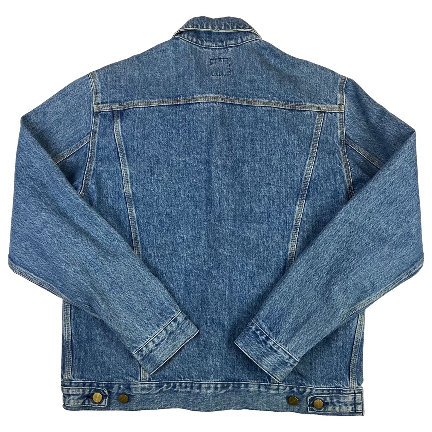 Vintage 2002 Light Wash Denim Carhartt Button Up Jacket Workwear 100% Cotton L