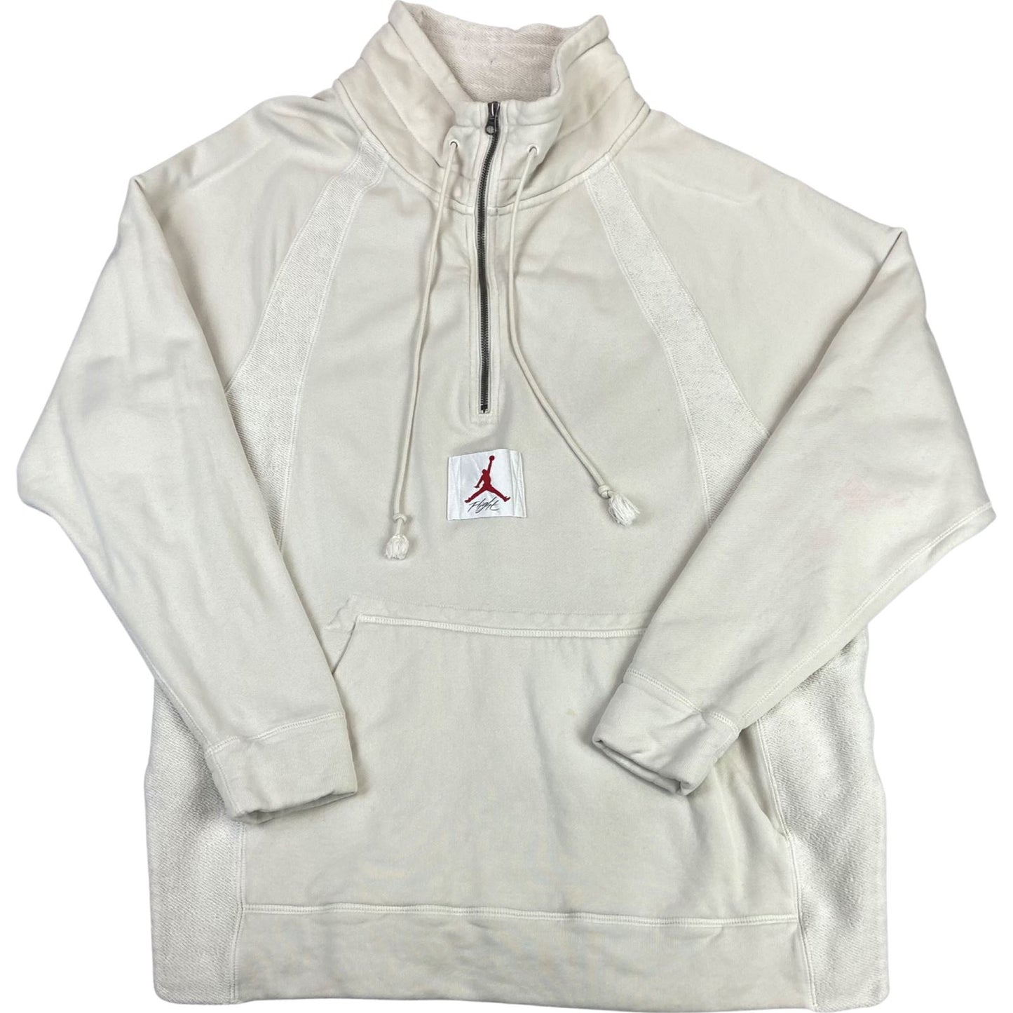 Cream Air Jordan Jumpman Flight Cotton Pullover Hoodie Towelling L XL