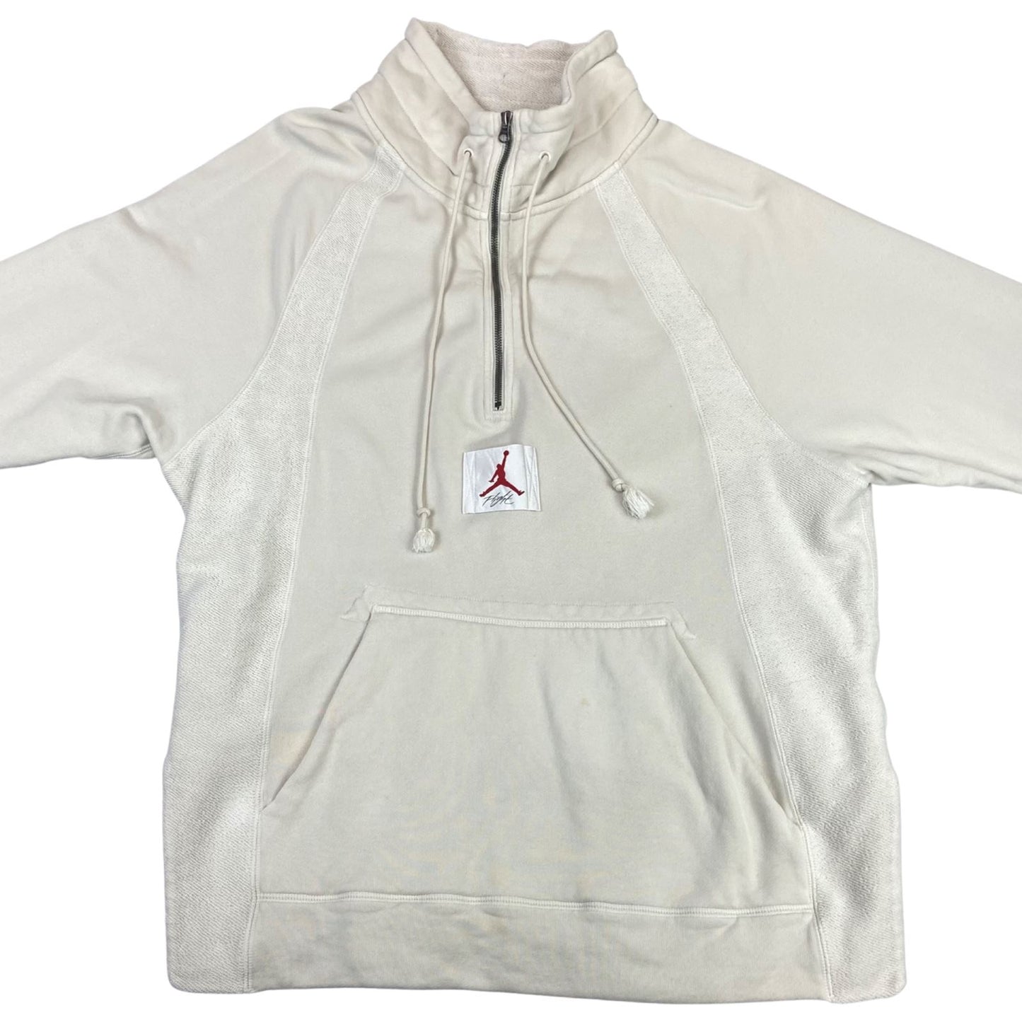 Cream Air Jordan Jumpman Flight Cotton Pullover Hoodie Towelling L XL