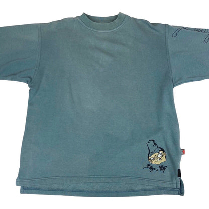 Vintage 00s Y2k Faded Blue Bad + Mad Graphic Printed Sweatshirt Skate XL