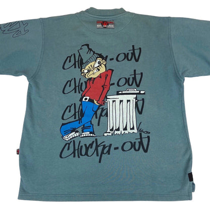 Vintage 00s Y2k Faded Blue Bad + Mad Graphic Printed Sweatshirt Skate XL