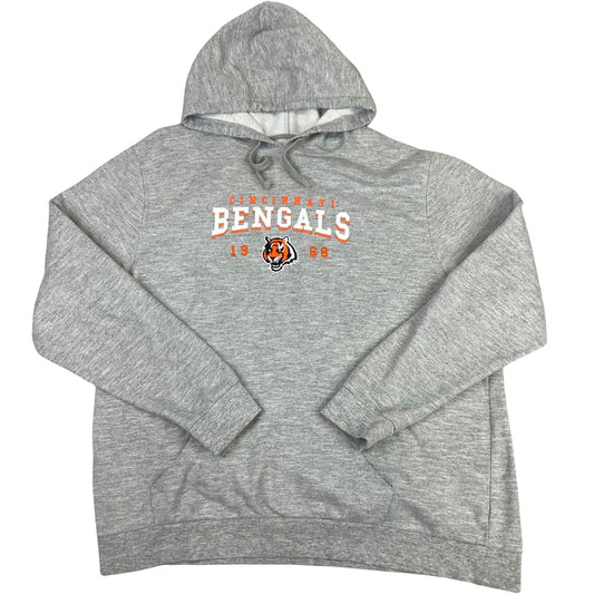 Early 00's Grey Cincinnati Bengals NFL Team Apparel Hooded Sweatshirt 3XL