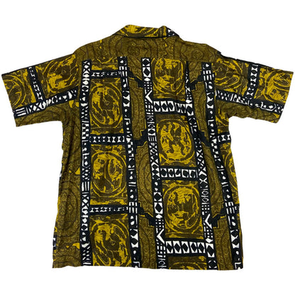 VTG 60s CROWN HAWAIIAN ALOHA SHIRT ROCKABILLY HOT ROD TIKI 43” (40) M