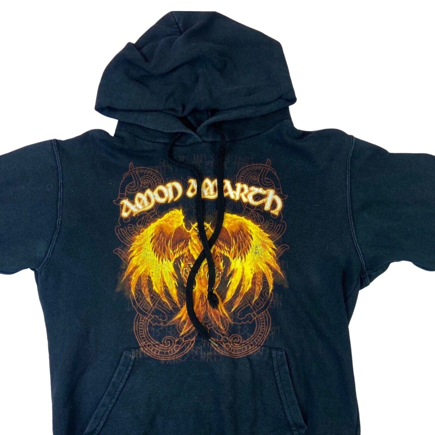 Preloved 2013 Black Amon Amarth Graphic Printed Hoodie Viking Metal Merch S
