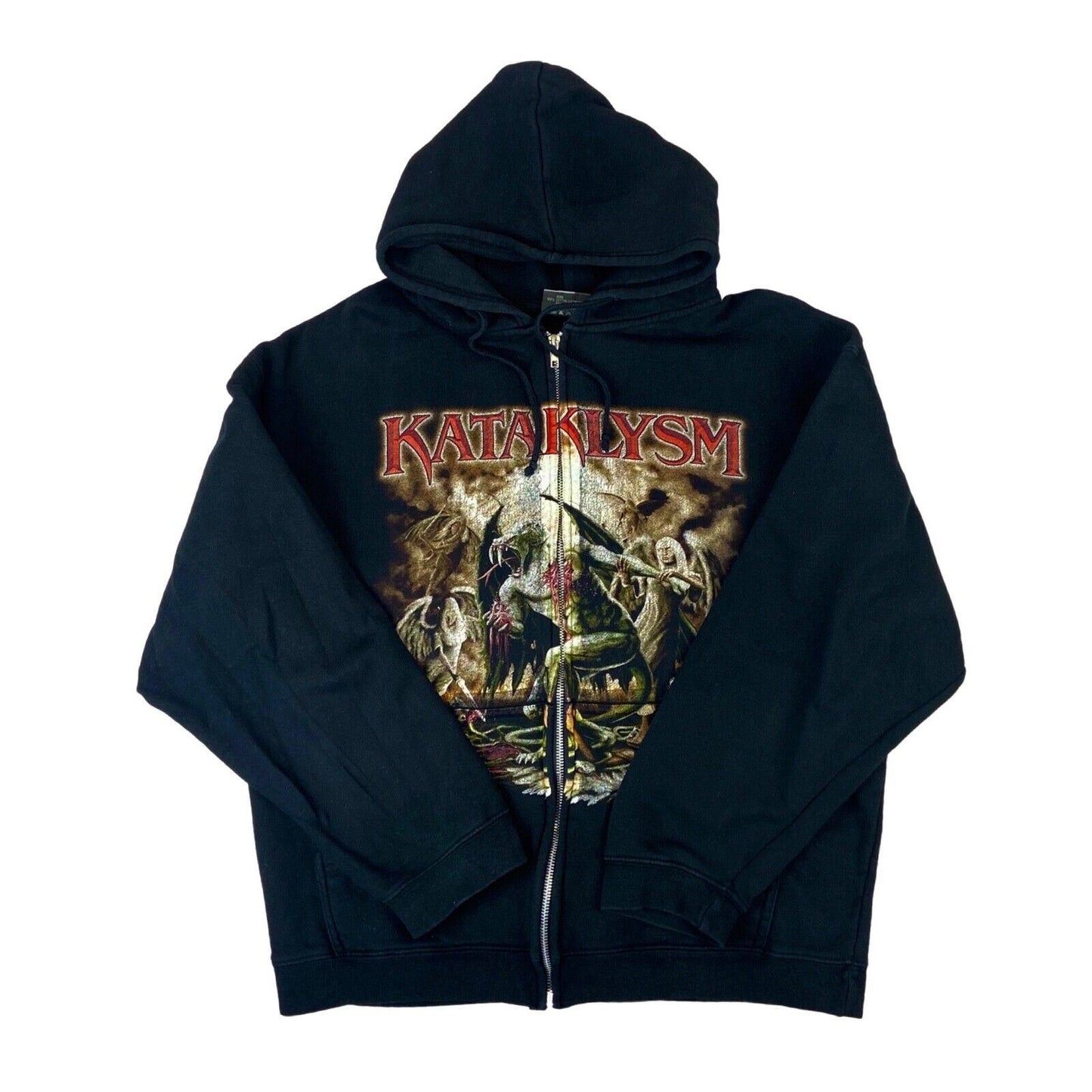 Preloved 2010 Black Kataklysm Graphic Printed Metal Rock Band Merch L-XL
