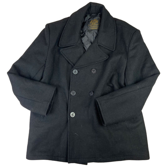 VTG MIL-TEC US NAVY PEACOAT WOOL DOUBLE BREASTED MILITARY ROCKABILLY 53 (50) XXL