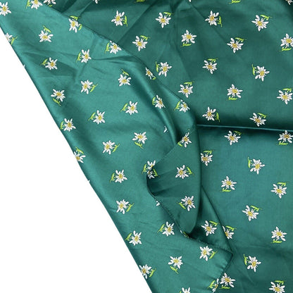 Vintage 90s 00s Dark Green Floral Print Pattered Scarf
