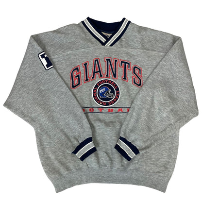 Vintage 90s 00s Grey Lee Sport Giants NFL Embroidered Graphic Sweater L