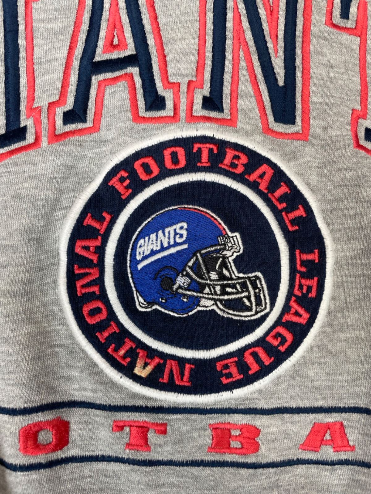Vintage 90s 00s Grey Lee Sport Giants NFL Embroidered Graphic Sweater L