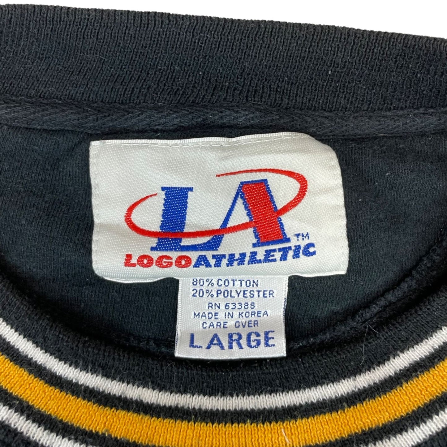 Vintage 90s 00s Black Yellow Logo Athletic Steelers NFL Embroidered Sweater XL
