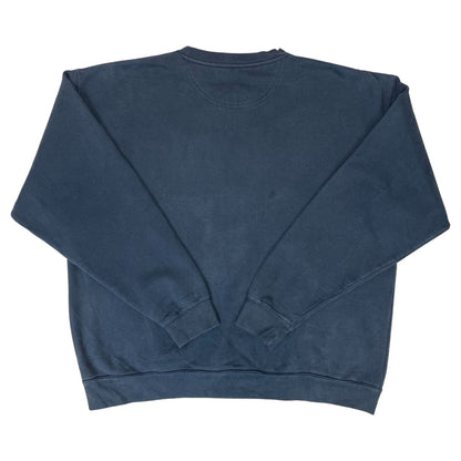 Vintage 90s Navy Yellow Champs Sport Embroidered Appliqué  Varsity Sweater XL