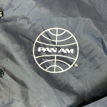 VTG 1970s PAN AM AIRWAYS NYLON WORKWEAR JACKET SURFER WINDBREAKER 36” S