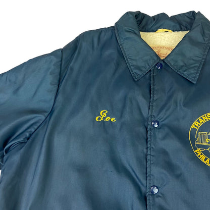 VTG 70s USA DEERFOOT NYLON JOE TRUCKER PHILADELPHIA WORKWEAR JACKET SURFER 44” L