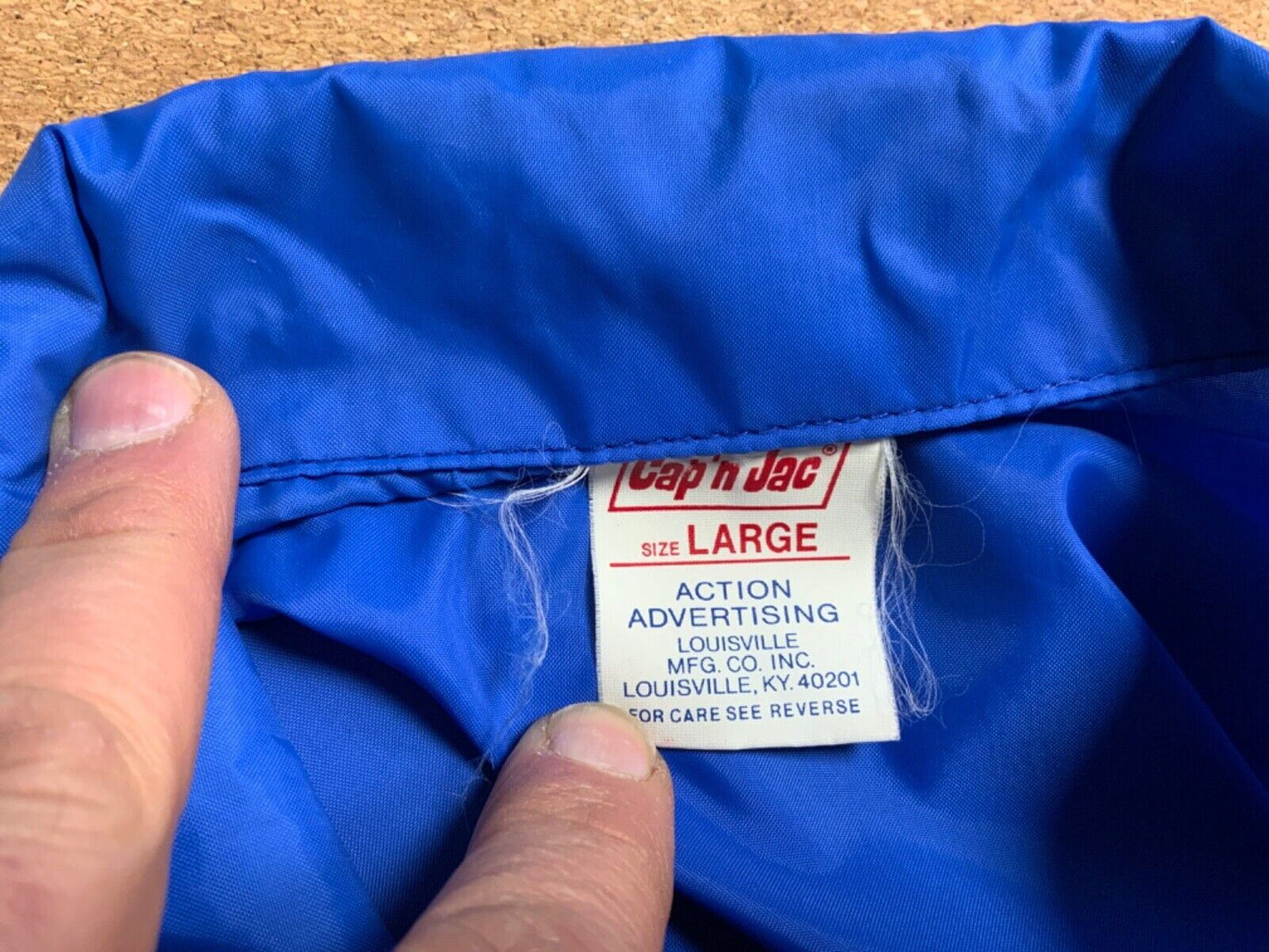 VTG 70s CAP N JAC CORNING WEST VA USA NYLON WORKWEAR SURFER JACKET SURFER 42 L