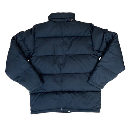 Vintage 90s 00s Navy Polo Ralph Lauren Puffer Coat Embroidered Down Quilted M