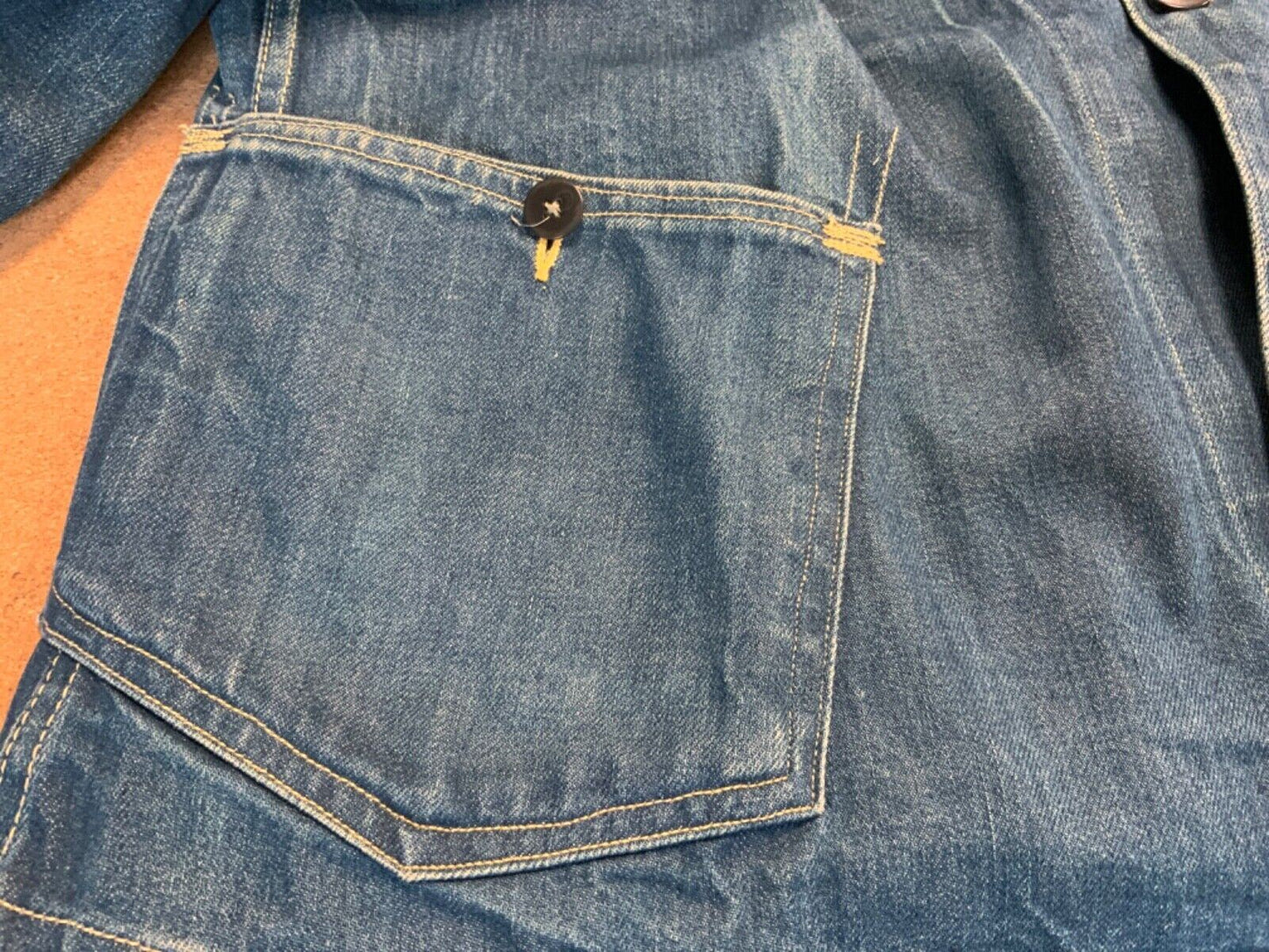 VTG Y2K LEVIS INDIGO DENIM CHORE JACKET WORKWEAR BLAZER WESTERN 44” (40) M