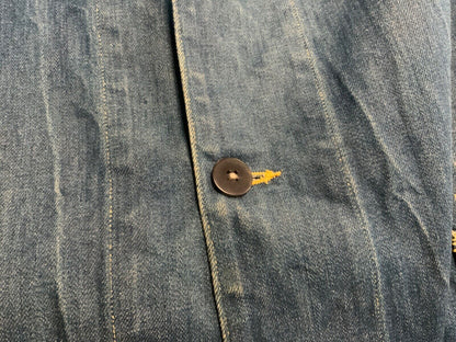 VTG Y2K LEVIS INDIGO DENIM CHORE JACKET WORKWEAR BLAZER WESTERN 44” (40) M