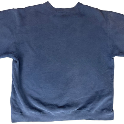 Vintage 90s Navy Blue Nike Swoosh Embroidered Sportswear Varsity Sweater L