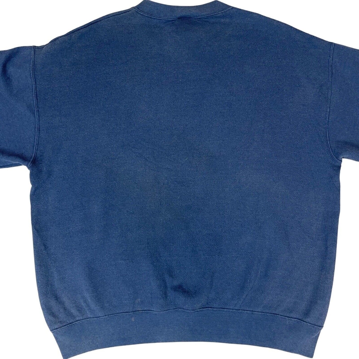 Vintage 90s 00s Navy Official NFL Patriots Merch Graphic Embroidered Sweater XL